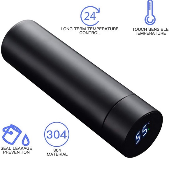 Smart Thermos Water Bottle with LED Temperature Display - Red Boxed - Picture 4 of 4